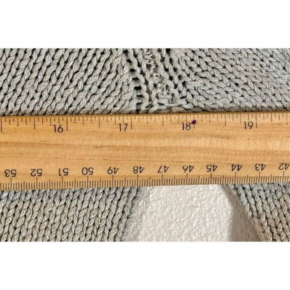 White + Warren Stone Gray Knitted Button Up Collared Cardigan Women's Size Small - Picture 8 of 8